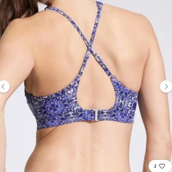 Athleta Baja Blue Swim Top 32 B/C - Picture 3 of 9